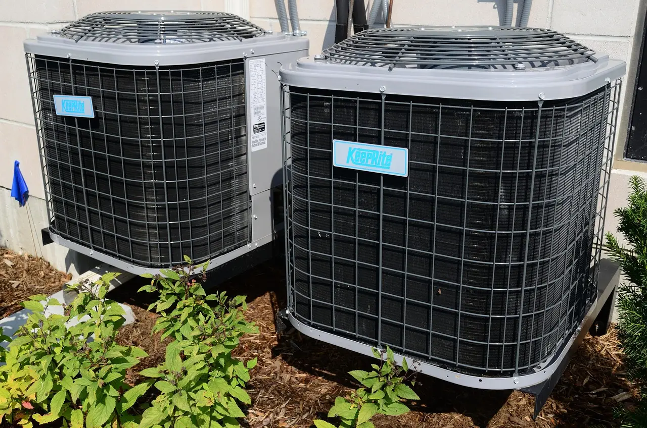 Central air conditioning units outside an Alabama home