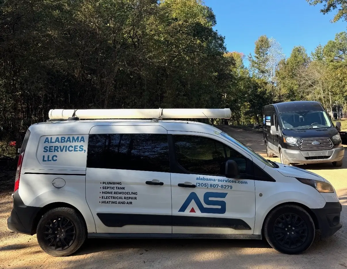 Alabama Services, LLC service van – heating and air, plumbing and more