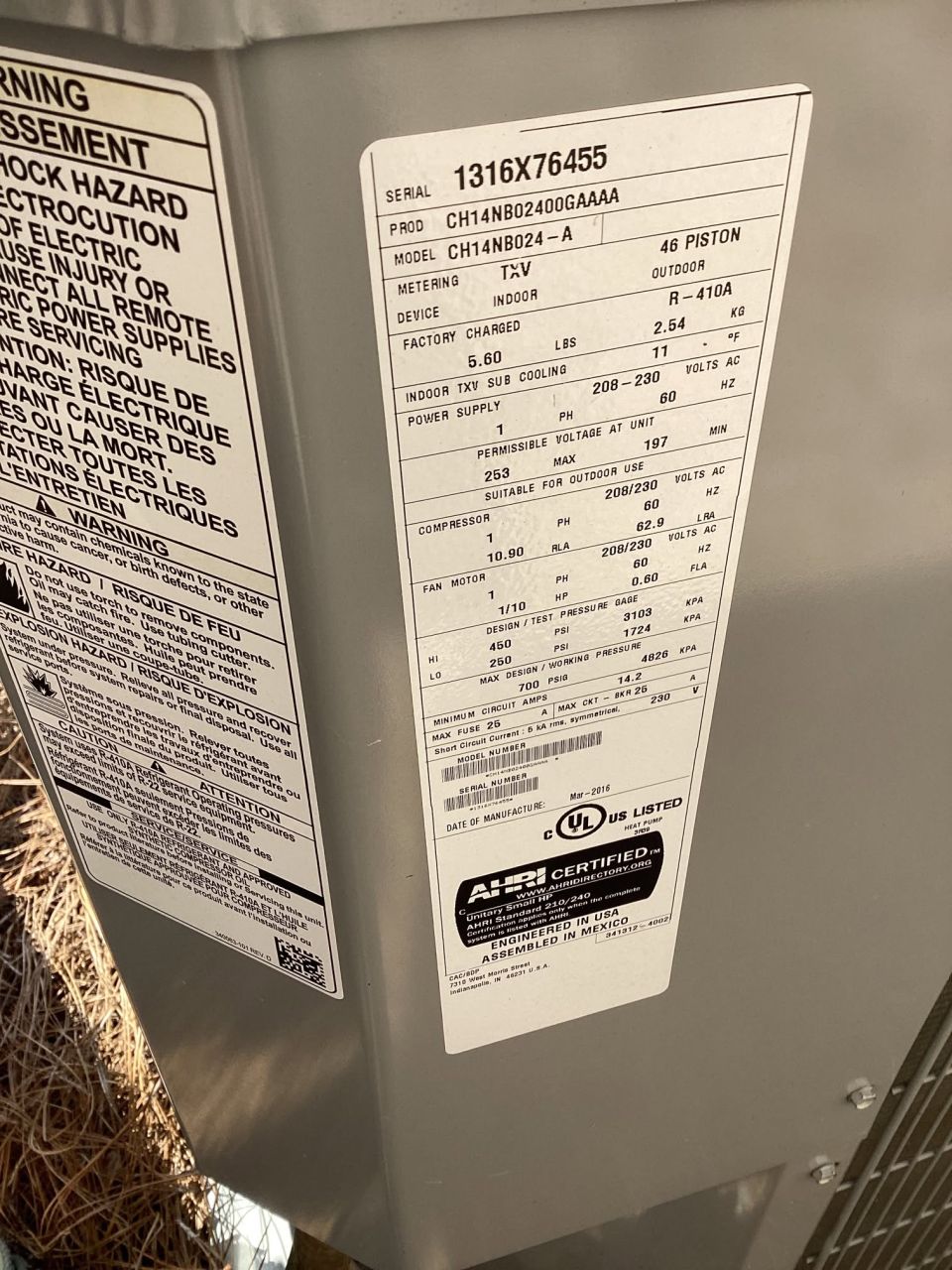 Dual Capacitor Replaced on a Carrier AC Unit – photo 3